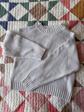 Cotton Cream Crewneck Women’s Sweater